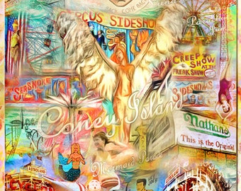 Coney Side Show, an Artistic Collage