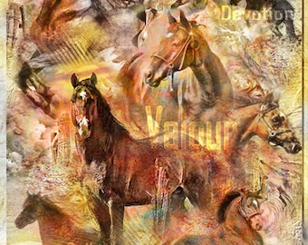 Majestic Horse, an Artistic Collage