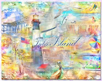 Tybee Island, Ga, An Artistic Collage