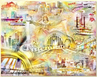 The City Of Cincinnati, an Artistic Collage