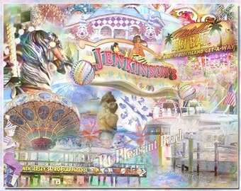 pt. Pleasant Boardwalk, Nueva Jersey: un collage artístico