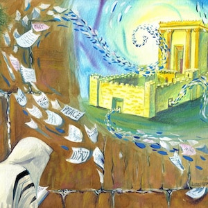 Kotel Western Wall Temple Jerusalem Beit Hamikdash Judaica Print
