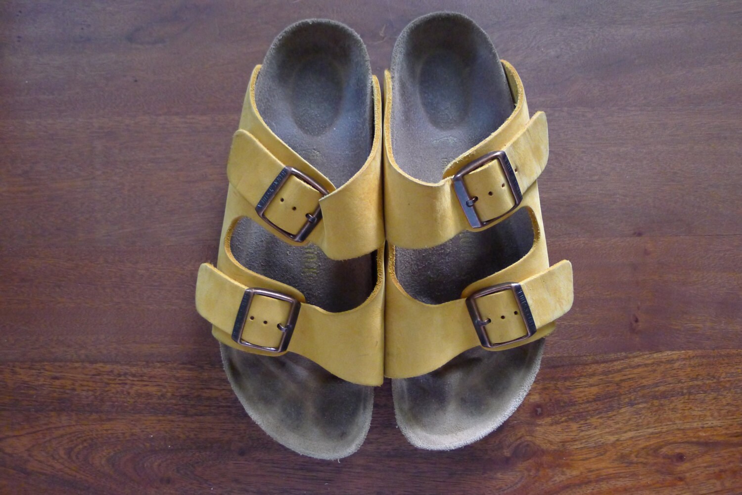 Vintage Mustard Yellow Suede Birkenstock Arizona Sandals 40 W9 - Etsy