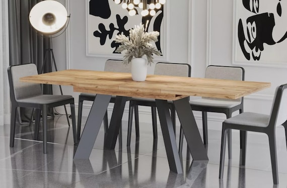 Dining table COMO 130-210 cm oak/MDF dining room table extendable kitchen table