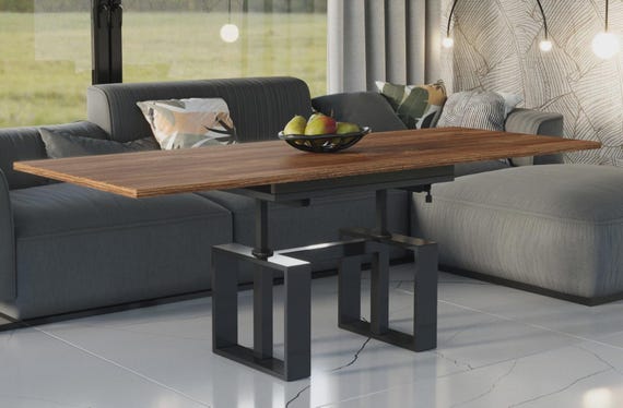 Couchtisch EMPOLI 110-170 cm MDF/Eiche ausziehbar und höhenverstellbar Wohnzimmertisch Funktionscouchtisch Sofatisch modern design