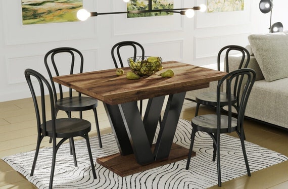 Dining table LARA 130-210 cm oak/MDF dining room table extendable expandable kitchen table