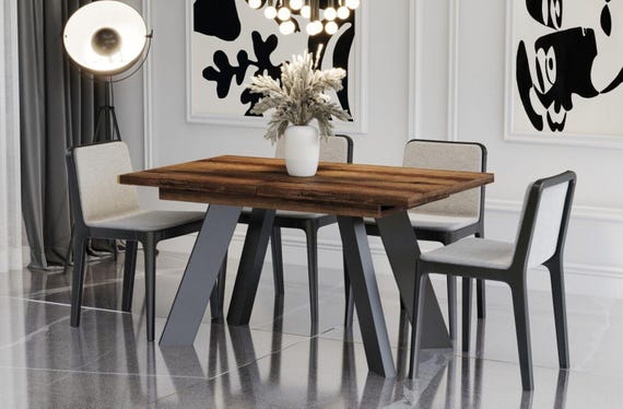 Dining table COMO 130-210 cm oak monastery / MDF dining room table extendable expandable kitchen table