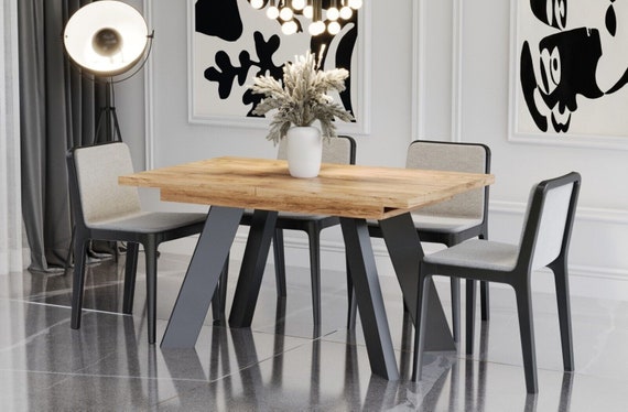 Dining table COMO 130-210 cm oak/MDF dining room table extendable expandable kitchen table