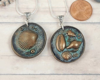 One(1x) sea shell pendant from set #7 (Traveler's collection)
