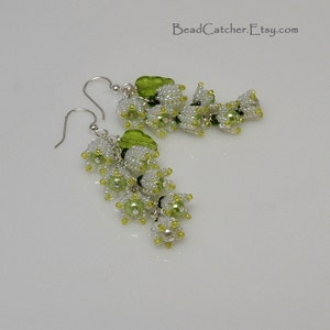 Lily of the valley spring earrings image 3
