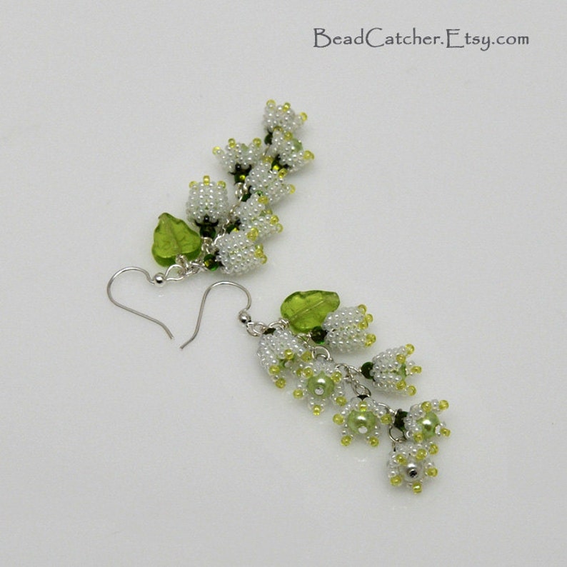 Lily of the valley spring earrings image 5