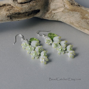 Lily of the valley spring earrings image 4