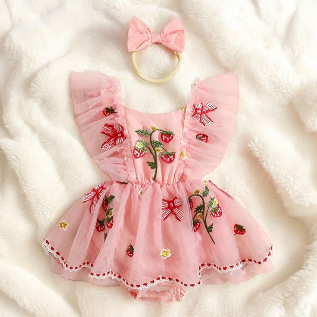 Strawberry Embroidered Summer Dress – Deolinda SS26 In Stock Now main image 1