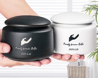 Urnes pour animaux de compagnie gravées avec noms et datesUrnes de crémation personnalisées pour chiens et chats，Cadeaux en cas de perte d&#39;un animal de compagnie，Art commémoratif pour animal de compagnie
