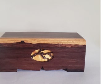 Keepsake Box Stash Box Burmese Blackwood Rosewood Jewelry Box