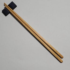 Satinwood Chopsticks with Ebony Rest: Handmade Sushi Gift