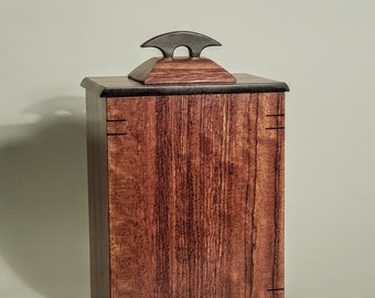 Heirloom Lidded Wooden Vessel Urn Bubinga Wood and Ebony by Sewelson