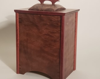 Decorative Box Quilted Walnut Walnut Burl & Brazilian Bloodwood by Sewelson