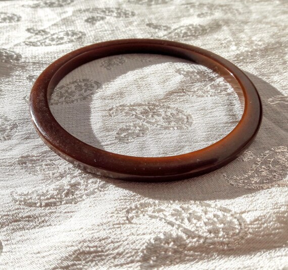 Authentic brown bakelite bangle / spacer, 7.5 cm,… - image 9