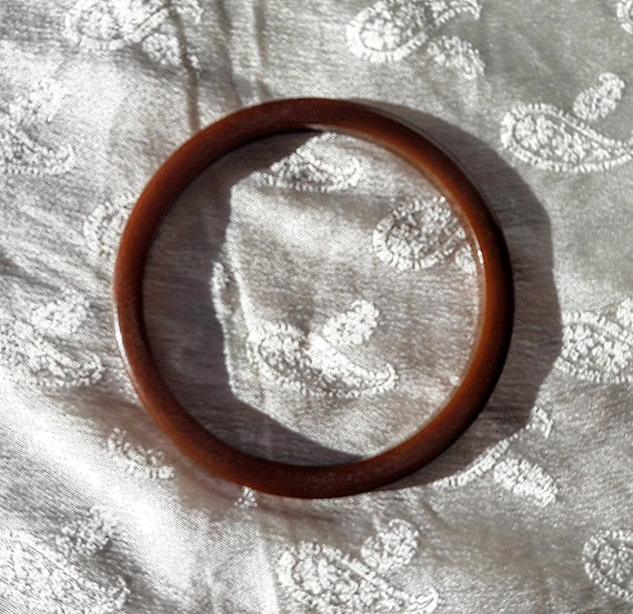 Authentic brown bakelite bangle / spacer, 7.5 cm,… - image 10