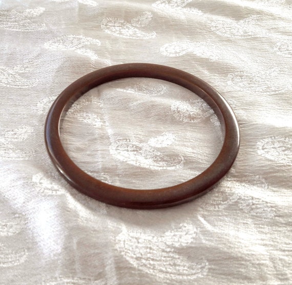 Authentic brown bakelite bangle / spacer, 7.5 cm,… - image 1