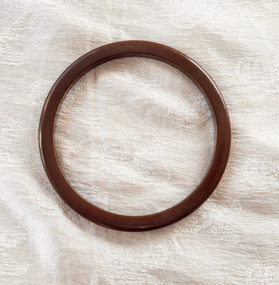 Authentic brown bakelite bangle / spacer, 7.5 cm,… - image 5