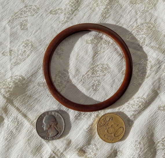 Authentic brown bakelite bangle / spacer, 7.5 cm,… - image 7