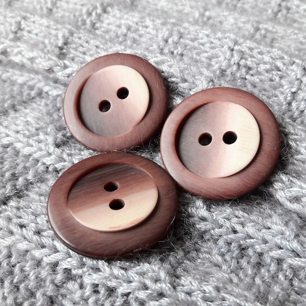 large burgundy buttons, set of 3, 30 mm, 1 1/8 inches, unique purple ombré buttons for coat or jacket
