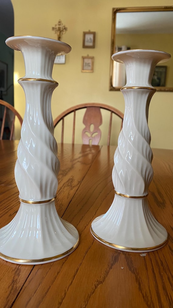 レノックス キャンドル ホルダー 2個セット レノックス キャンドルホルダー 2個セット - 8.25インチ - Etsy 日本