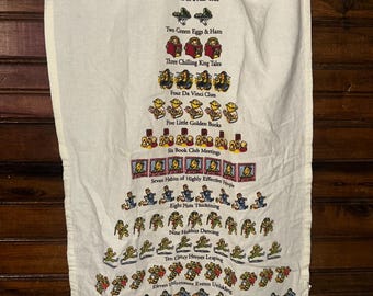 Vintage book lover Christmas towel