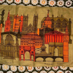Vintage Irish pure linen London towel