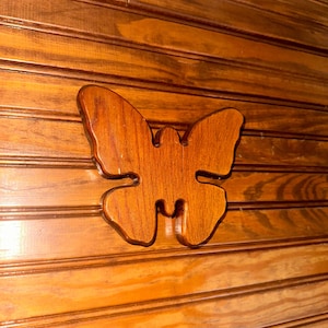 Small wooden wall hanging butterfly