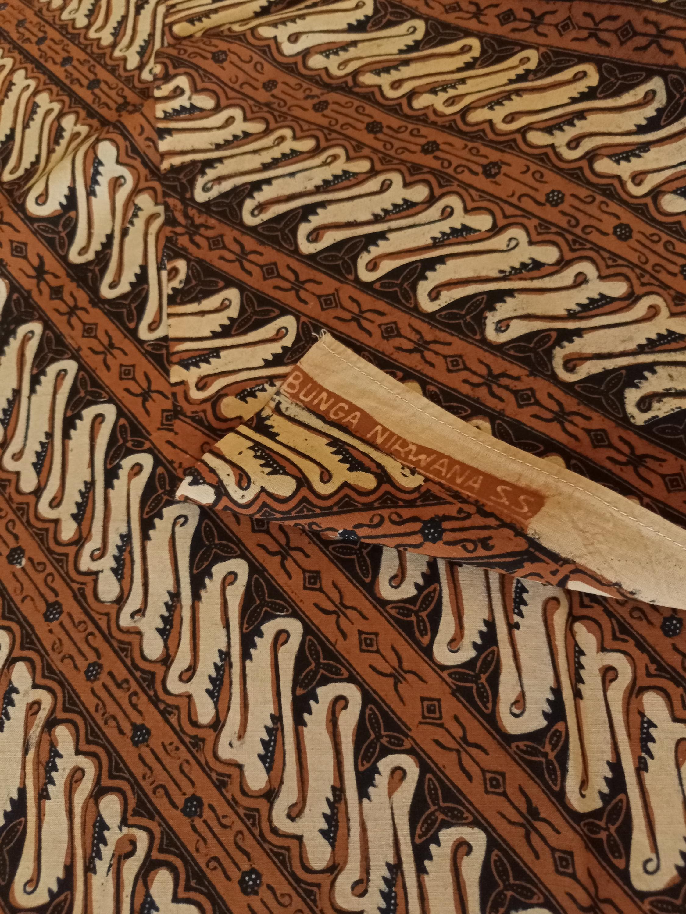 Batik sogan parang vintage with combination hand drawn traditional javanese java indonesian