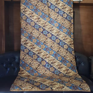 batik tradicional indonesio Pekalongan dibujado a mano / Arte clásico de tela vintage