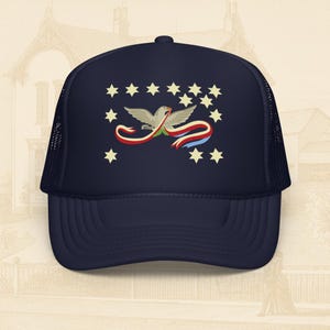 Whiskey Rebellion Eagle Flag Trucker Hat