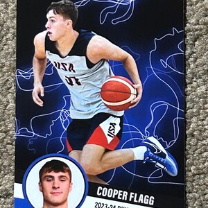 Lot de 50 cartes personnalisées Cooper Flagg Electric 2024 Rookie, Duke Blue Devils. TOUT NEUF !!!!!!!!