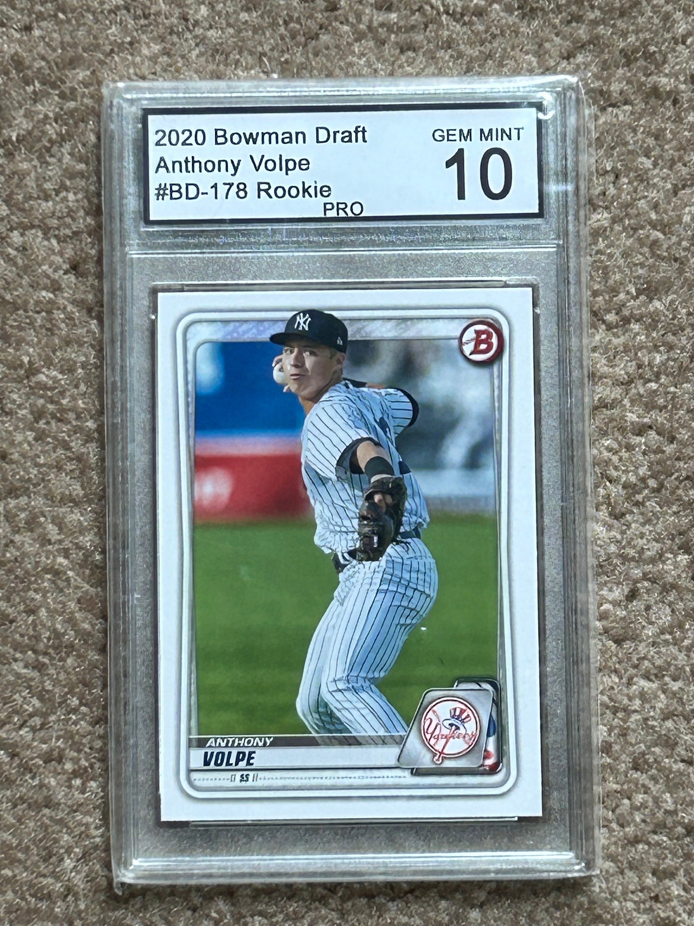 Anthony Volpe 2020 Bowman Pro Gem Mint 10 New York Yankees - Etsy 