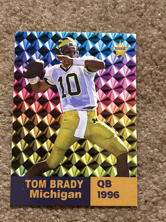 tom brady holographic card Custom Rookie Two Lot 1999 Michigan Quarterback Not only is this Tom