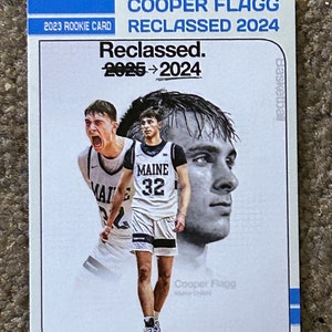 Cooper Flagg Short Print 50 Custom Rookie Card Reclassed 2024