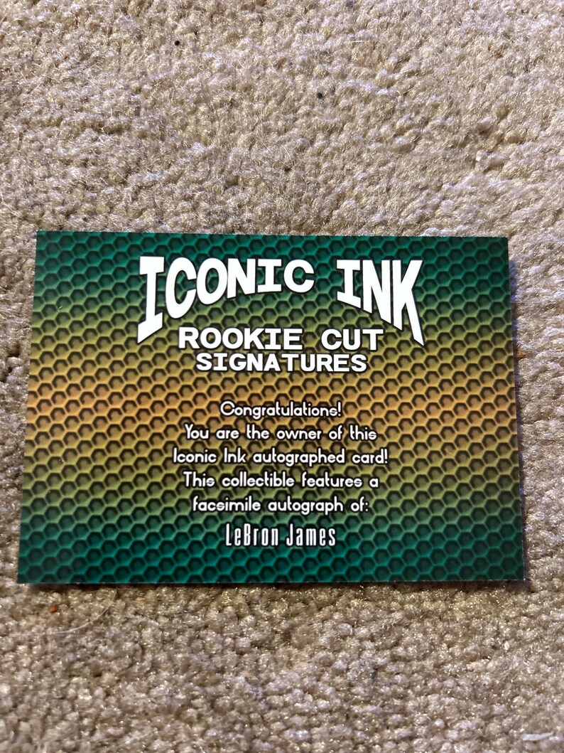 Iconic Ink Autographs Lebron James Iconic Ink Two Card Rookie Lot - Etsy