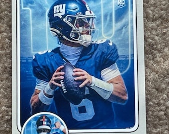 Jaxson Dart Short Print 50 Custom Rookie Card New York Giants