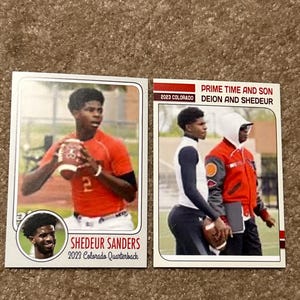 Shedeur Sanders Short Print/50 personnalisé deux cartes Rookie Lot Colorado Quarterback