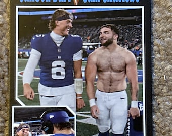 Tarjeta de novato personalizada Jaxson Dart Short Print 50 New York Giants