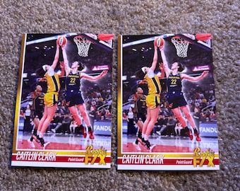 Lote de duas cartas personalizadas de Caitlin Clark Indiana Fever