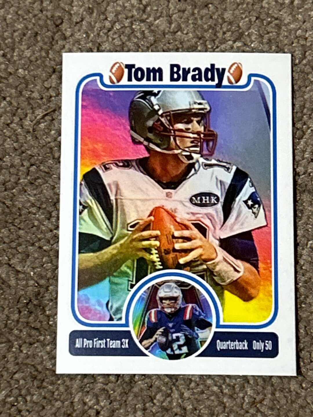 Tom Brady Short Print /50 Custom Card - Etsy