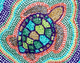 Pointillism For Kids Turtle