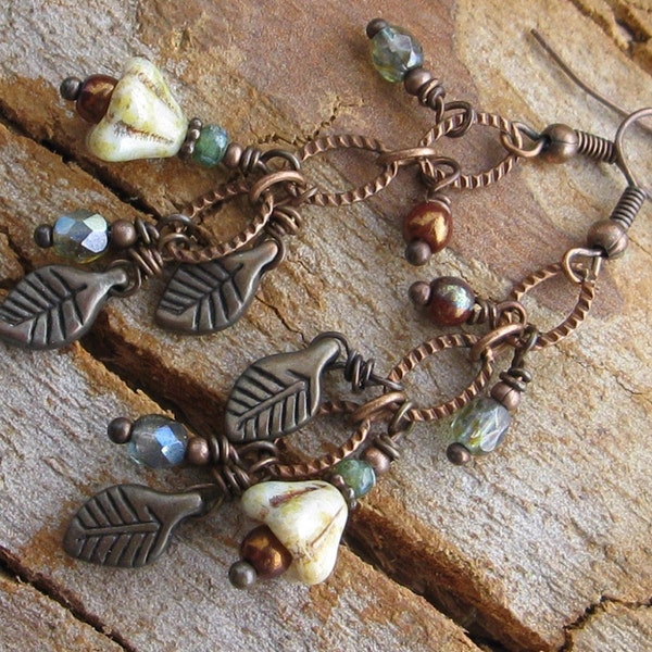 50% off Sale - Botanical bliss - nature inspired earrings - South Wind Design
