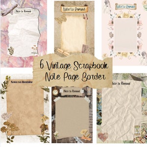 Vintage Scrapbook Notes Gift Love Art Collectable Notes Digital Note Commercial Use Gift Collection