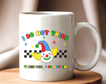 Taza de Clowncore, divertida taza de payaso de circo de Kidcore, divertida decoración de meme de Clowncore, regalo de payaso, regalos tontos de payaso de Kidcore