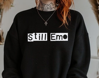 Still Emo Scene Clothes, Emo Alternative Clothes, Emo Screamo Scenecore Sweatshirt, Alt Creepy Cute Clothing